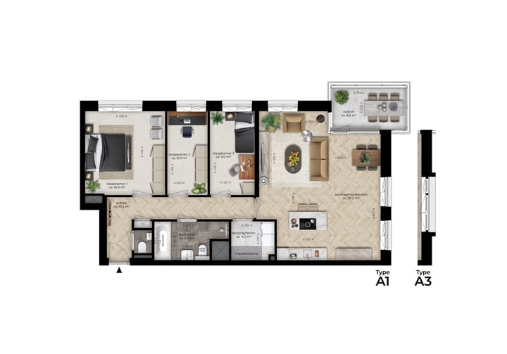 Foto 4 van CORRIDOR (Bouwnr. A.13)