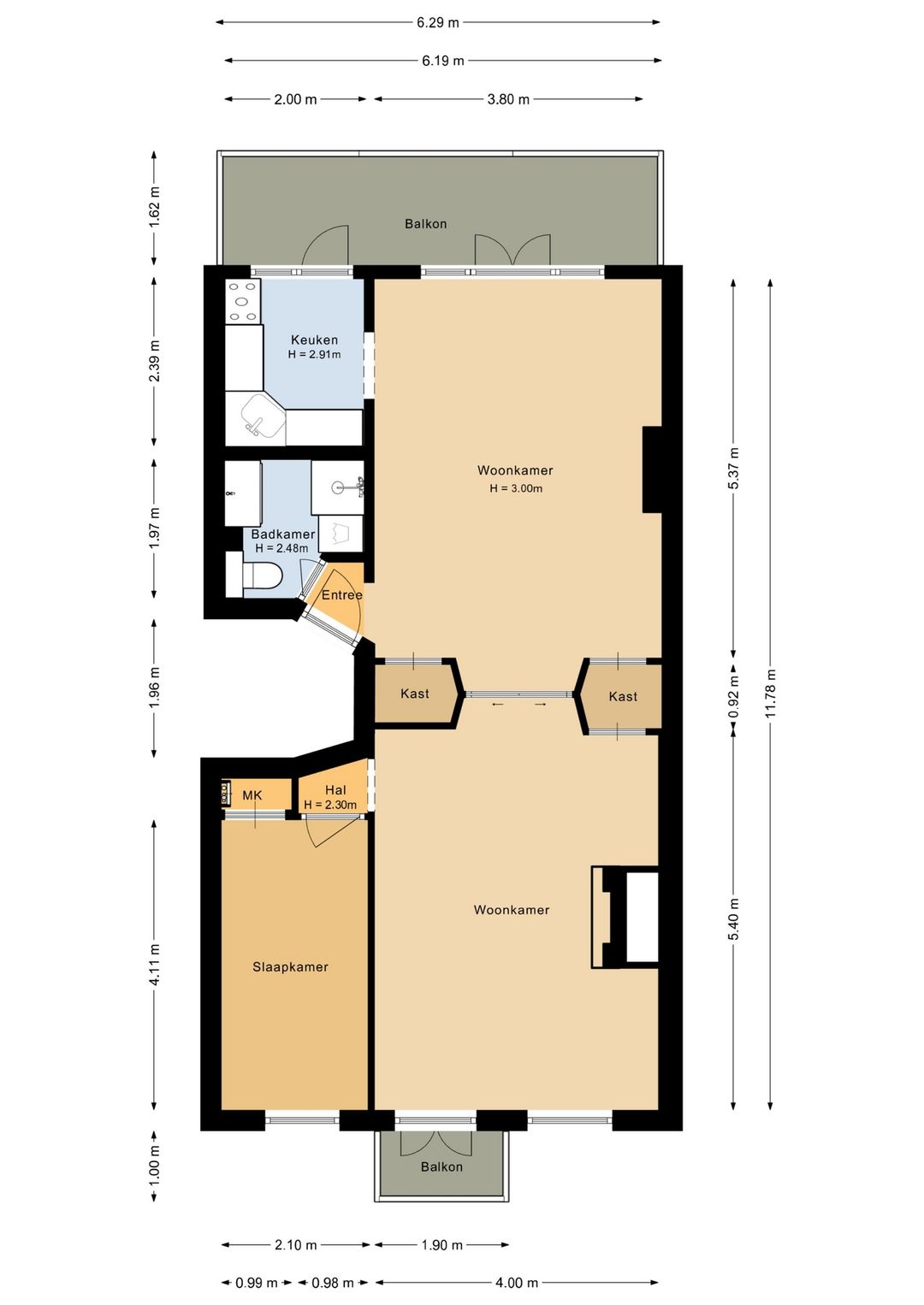 Charming 2-room apartment on freehold land in Amsterdam Linnaeusparkbuurt — 28