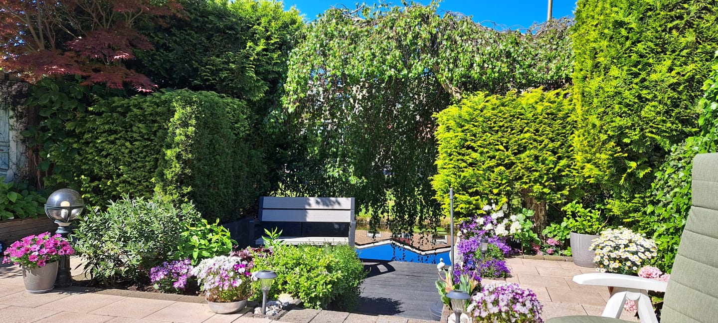 Spacious extended corner home with water garden and solar panels — 20