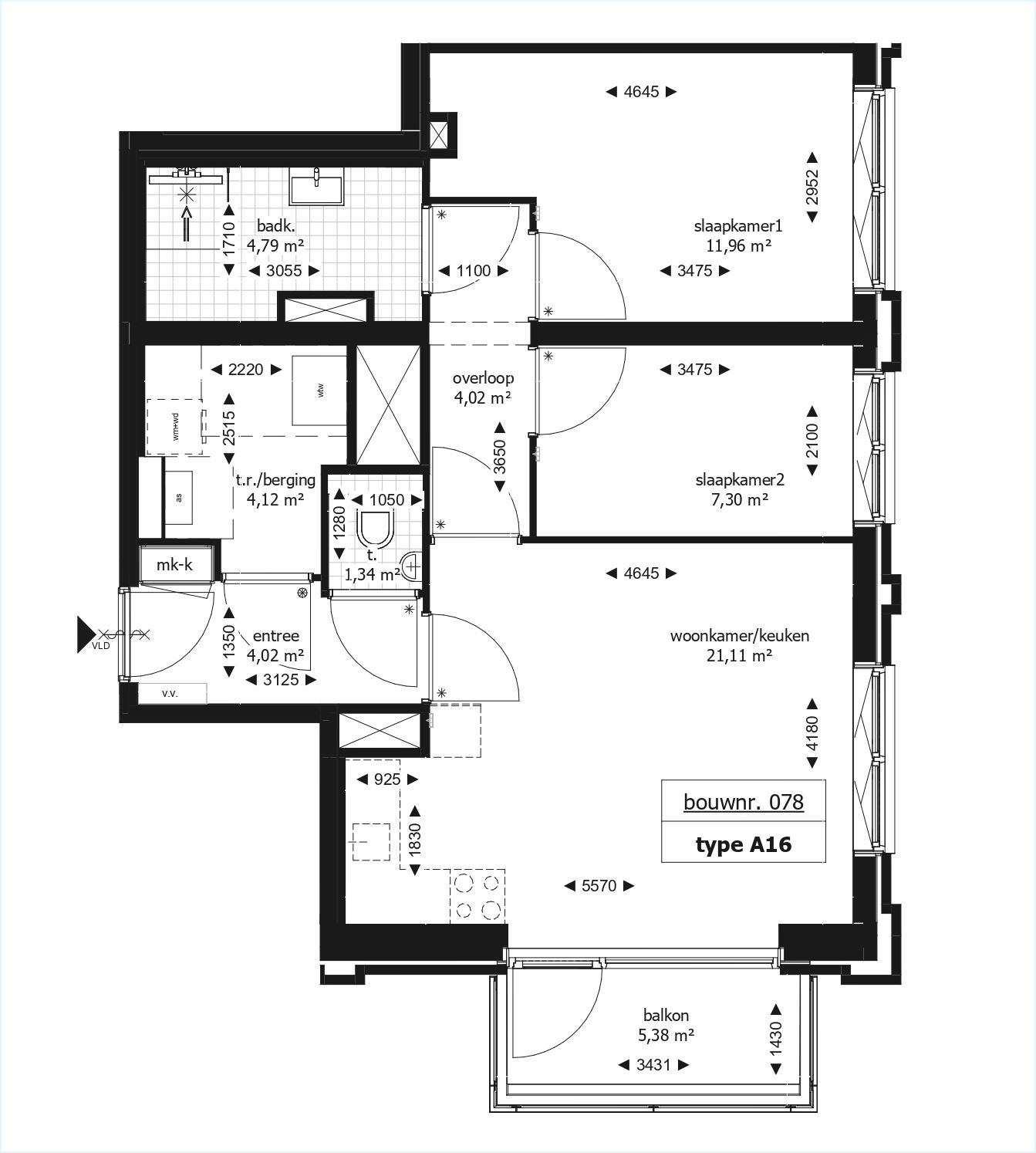 Photo 5 of 3-kamerappartement (Bouwnr. 78)