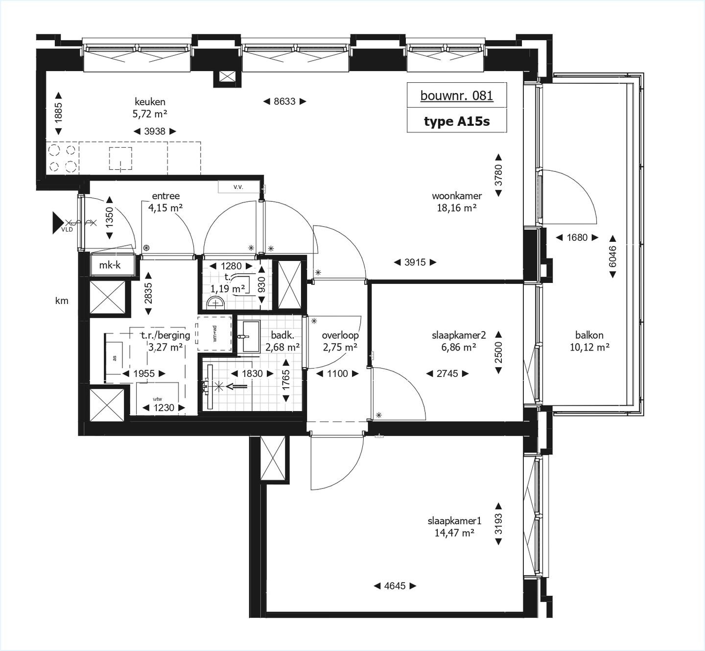 Foto 5 van 3-kamerappartement (Bouwnr. 81)