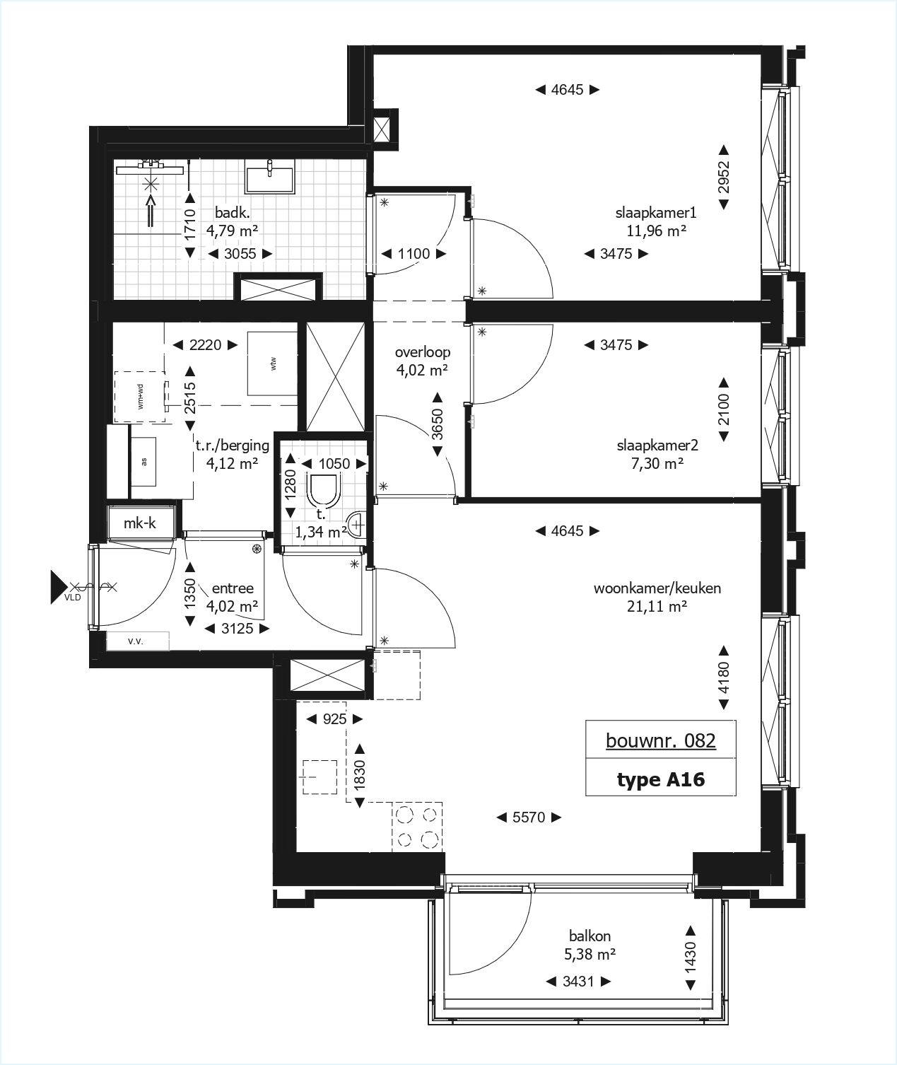 Foto 5 van 3-kamerappartement (Bouwnr. 82)