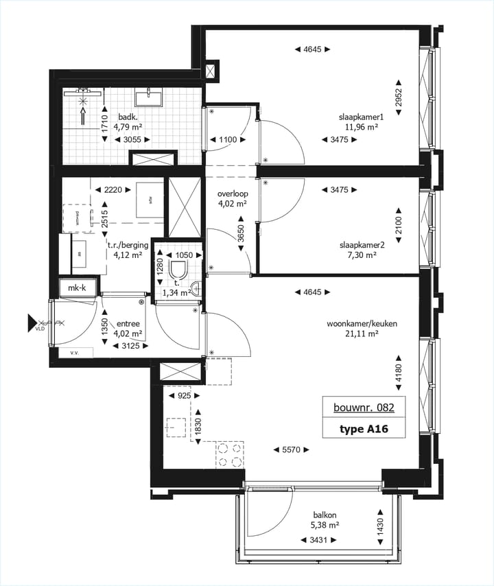 Foto 5 van 3-kamerappartement (Bouwnr. 82)