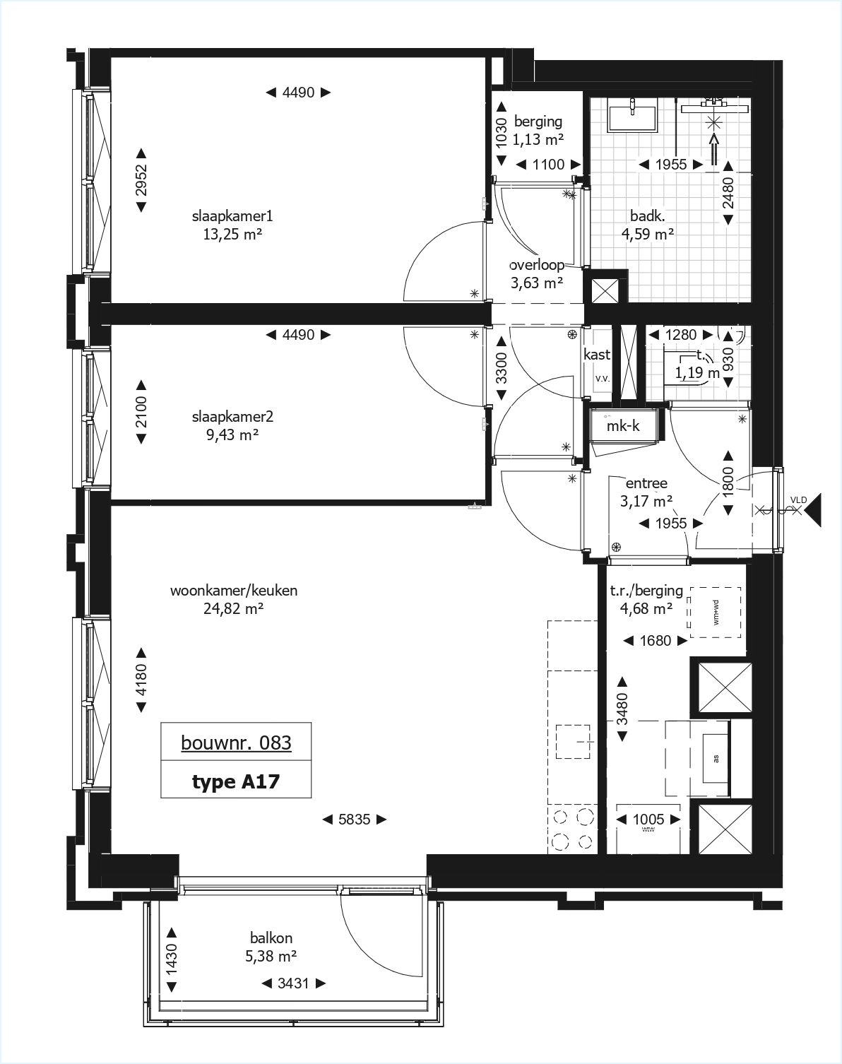 Photo 5 of 3-kamerappartement (Bouwnr. 83)