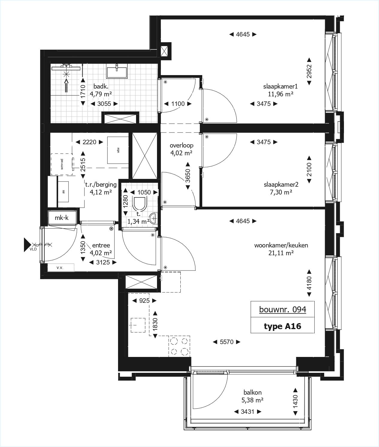 Photo 5 of 3-kamerappartement (Bouwnr. 94)