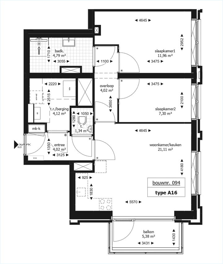 Photo 5 of 3-kamerappartement (Bouwnr. 94)
