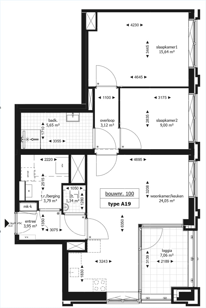 Foto 5 van 3-kamerappartement (Bouwnr. 100)