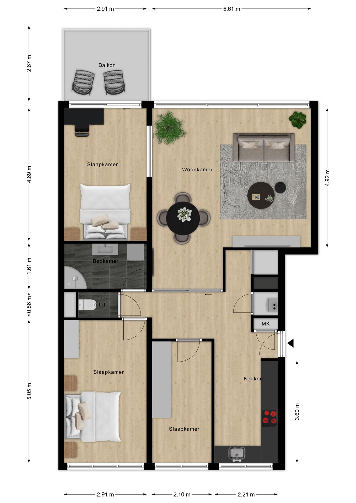 Spacious apartment with stunning view close to all amenities — 26