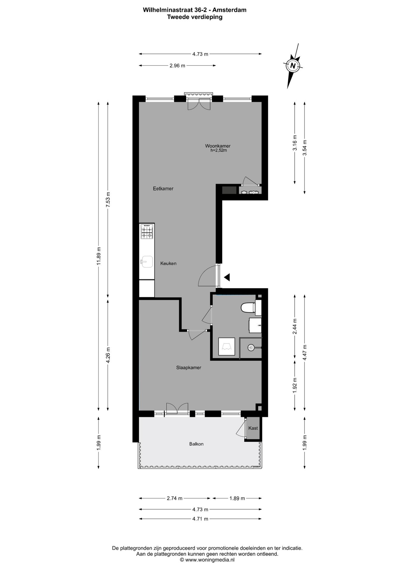 Foto 27 van Wilhelminastraat 36-2