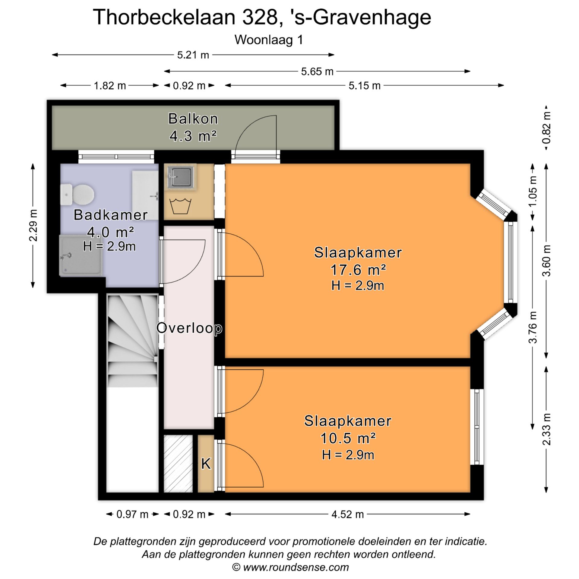 Spacious corner duplex apartment with three balconies located in The Hague — 36