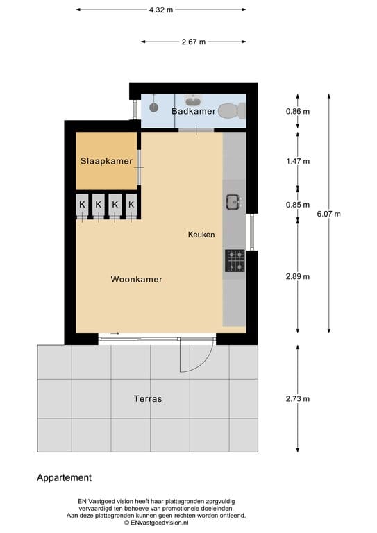 Coastal Studio Apartment in Bergen aan Zee with Private Terrace and Parking — 28