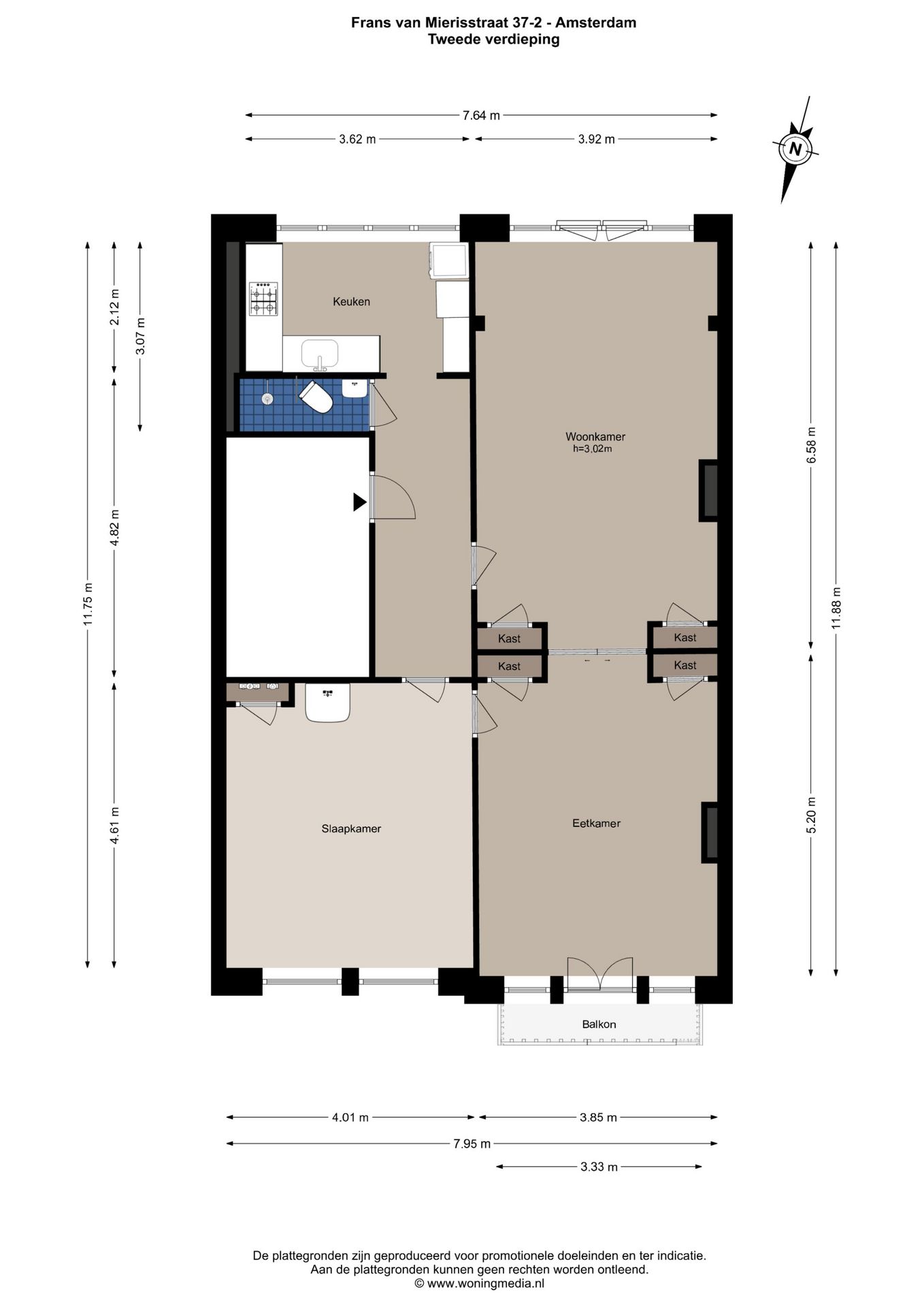 Classic Amsterdam Old-Zuid Apartment with High Ceilings and Balcony — 25