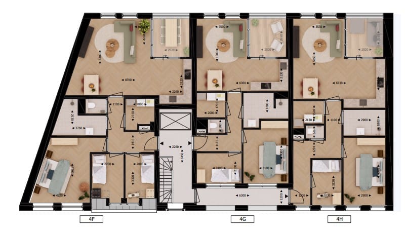 Foto 6 van Groote Visscherij appartementen (Bouwnr. 4F)