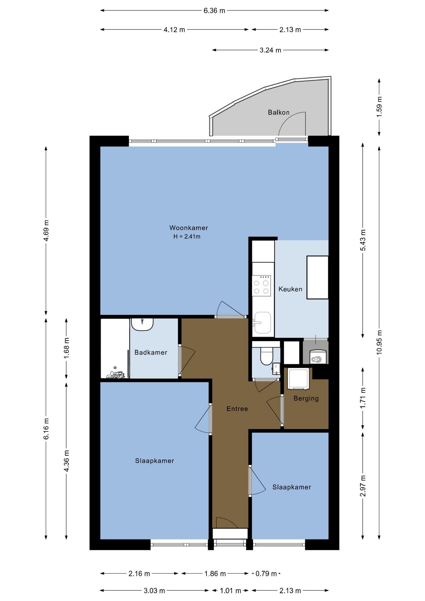 Practical and Comfortable 3-Room Apartment with Balcony in Green Voordorp — 25