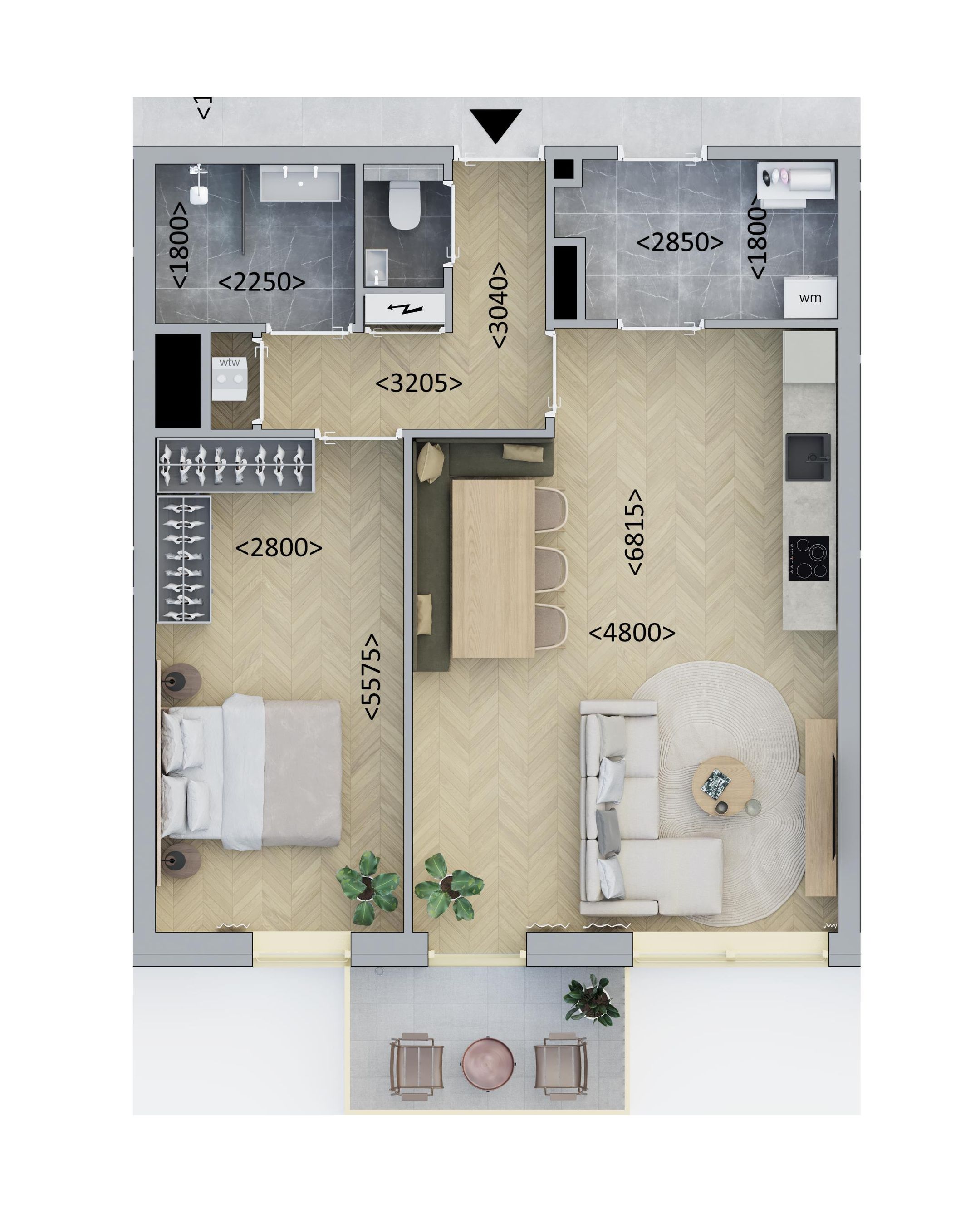 Tussenappartement (Bouwnr. D3.6)  false