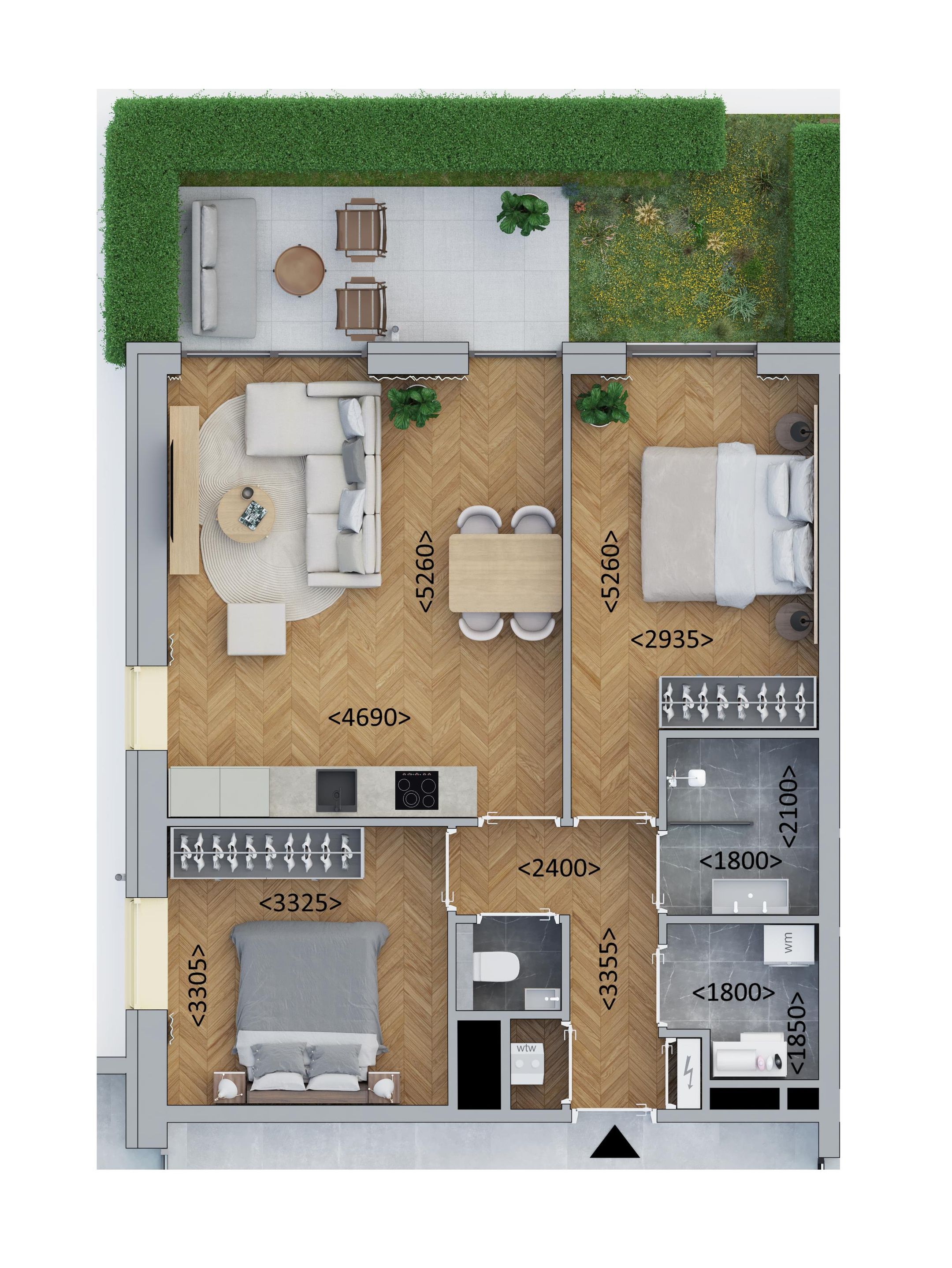 Hoekappartement (Bouwnr. D0.1)  false