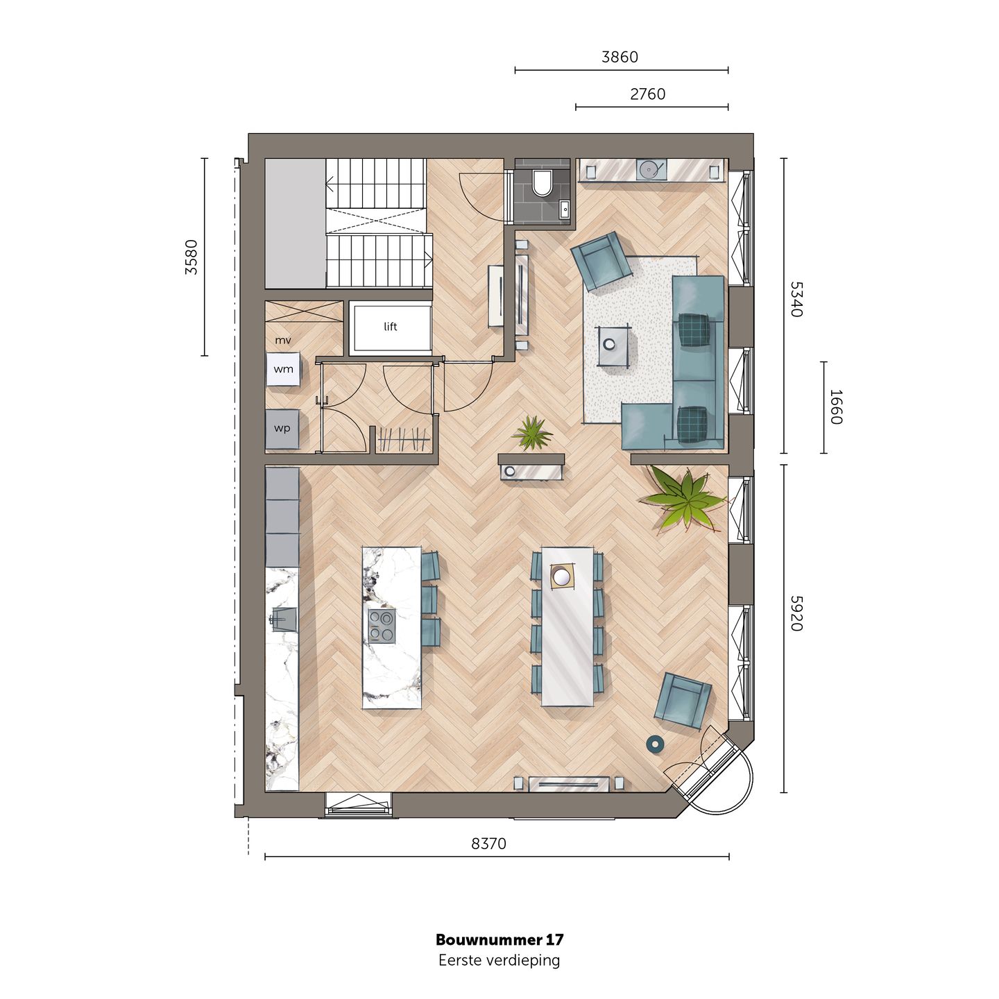 Foto 5 van 4-kamerappartement (Bouwnr. 17&18)