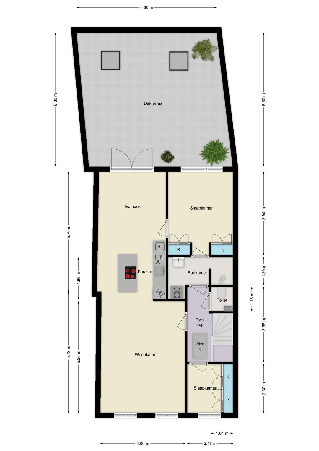 Fully Renovated Apartment with Large Sunny Terrace in Huissen Center — 65