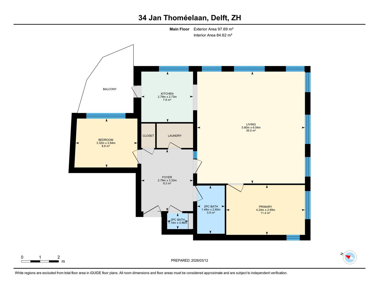Modern 3-room apartment with lift and balcony in Delft — 25