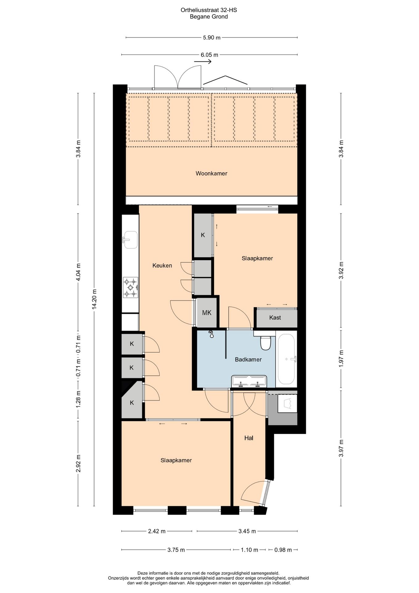 Foto 34 van Orteliusstraat 32-H