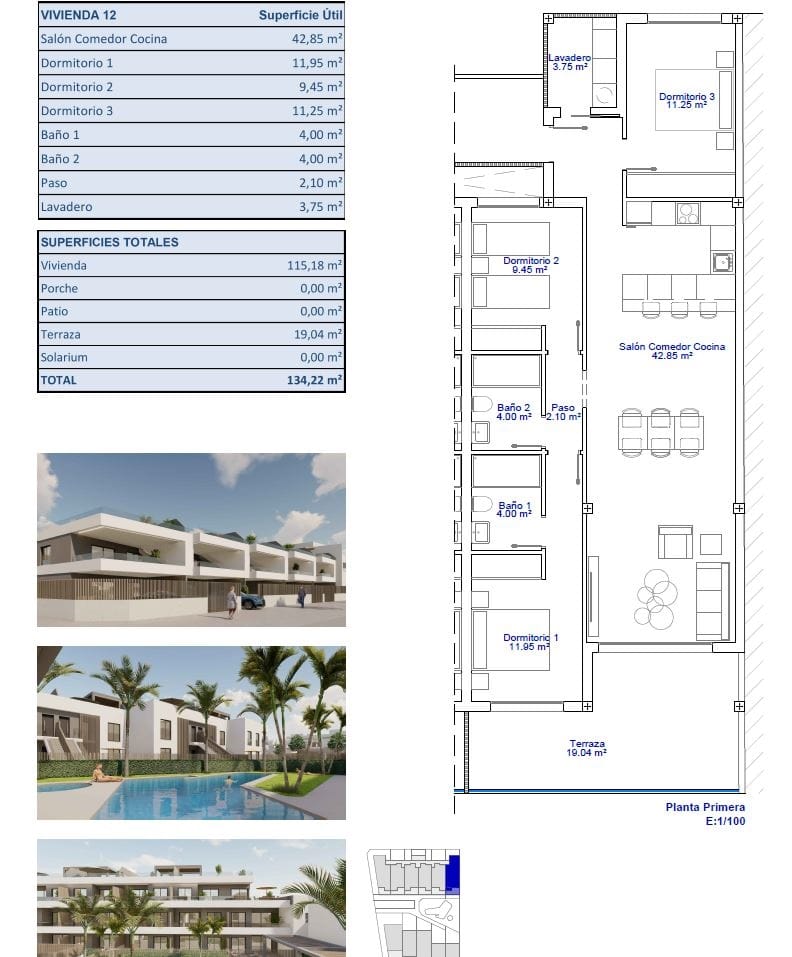 New Build Apartment with 2 Bedrooms in Pilar de la Horadada — 19