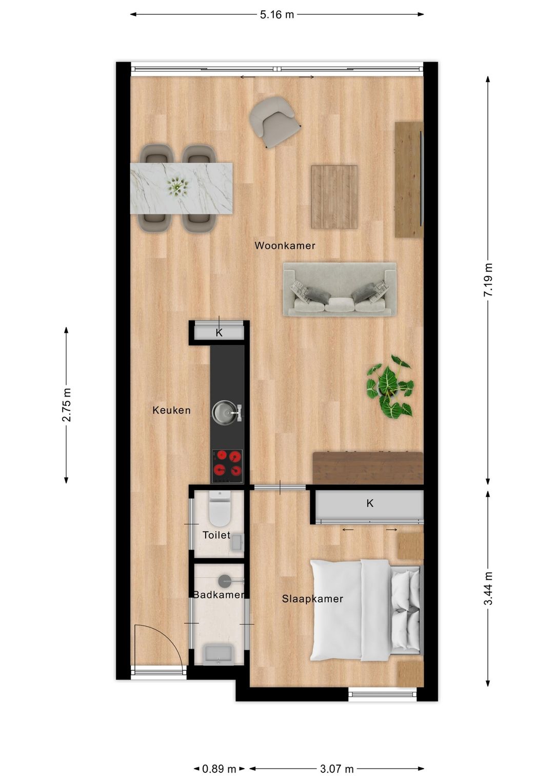Apartment with southwest-facing balcony near the beach in Cadzand-Bad — 16
