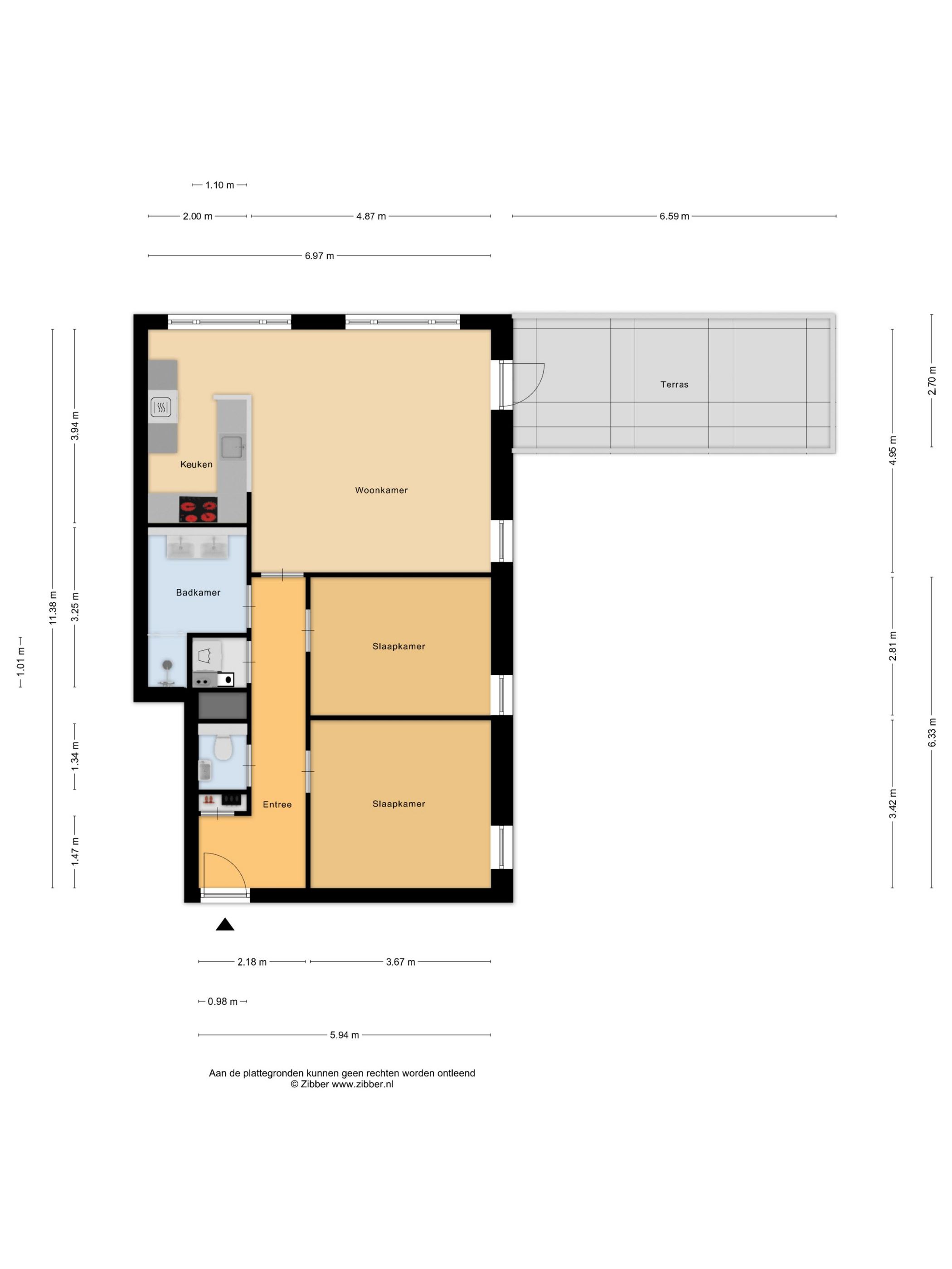 Modern 3-room corner apartment with terrace, parking and storage in Paleiskwartier — 28