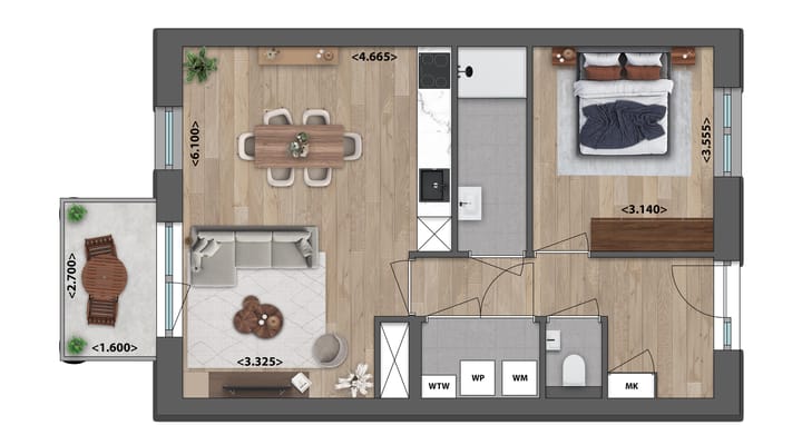 Photo 5 of Tweekamerappartement (Bouwnr. 11)