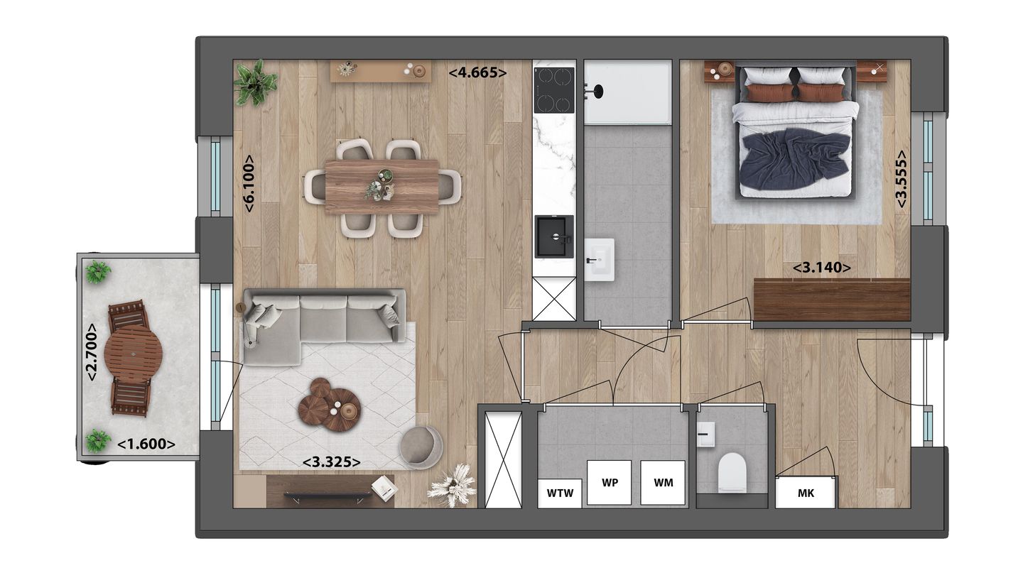 Photo 5 of Tweekamerappartement (Bouwnr. 16)