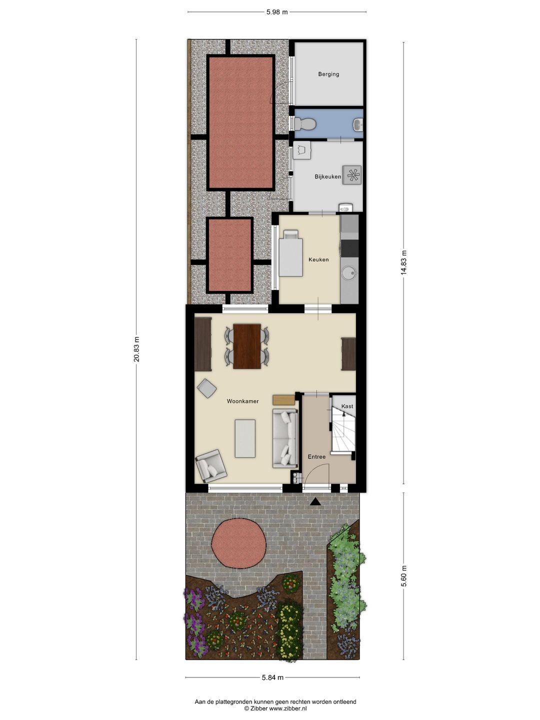 Affordable terraced house with 3 bedrooms and potential in Sint Philipsland — 54