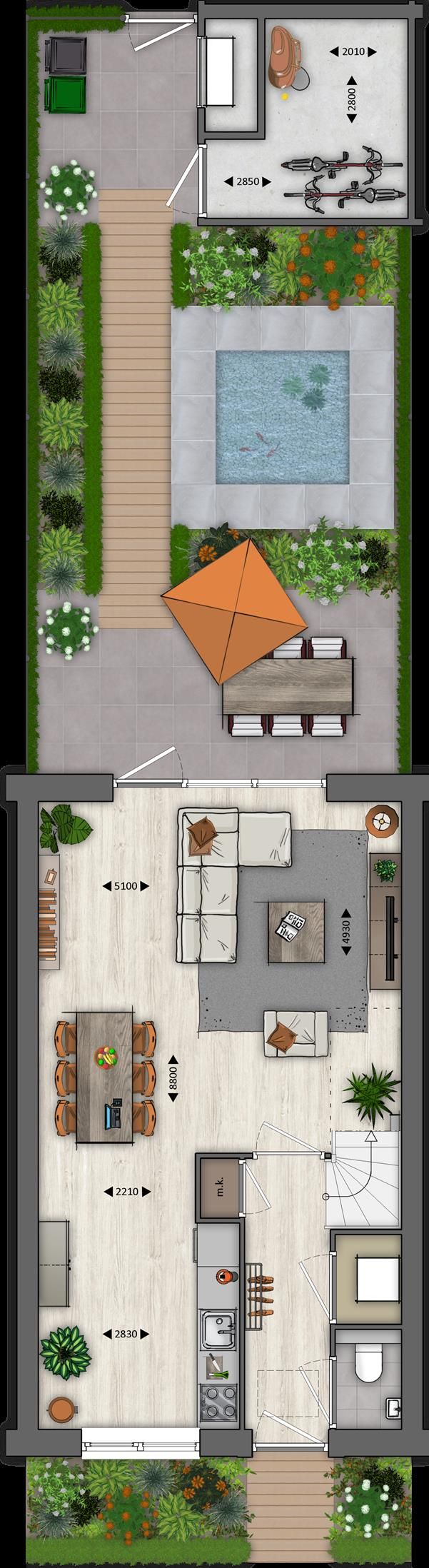 Foto 3 van Tussenwoning (Bouwnr. 6)