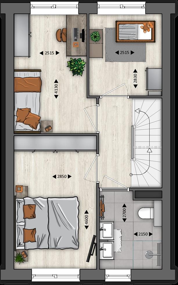 Foto 5 van Tussenwoning (Bouwnr. 7)