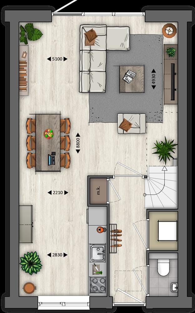 Foto 4 van Tussenwoning (Bouwnr. 12)