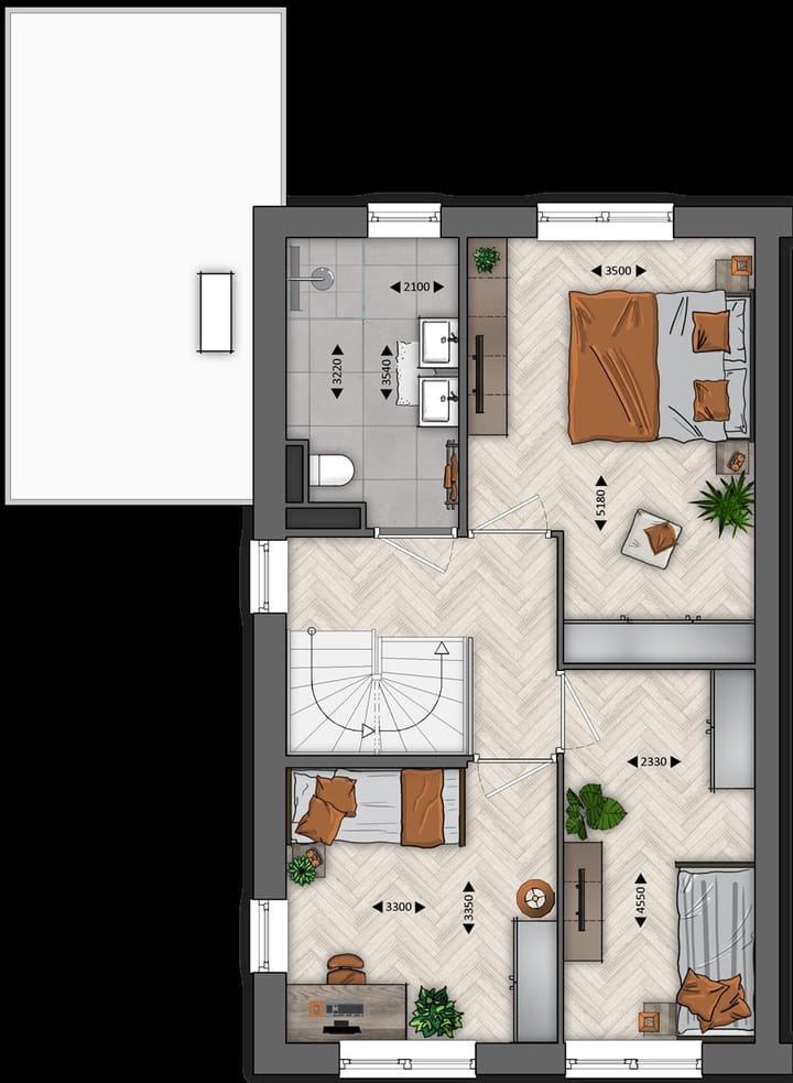 Foto 5 van twee-onder-een-kapwoning (Bouwnr. 3)