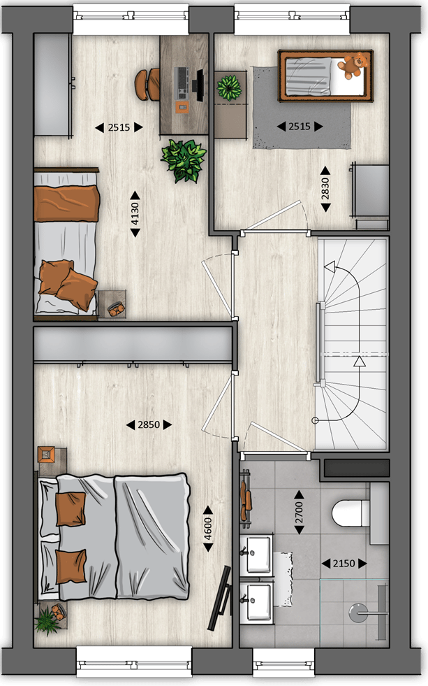 Foto 5 van Tussenwoning (Bouwnr. 9)