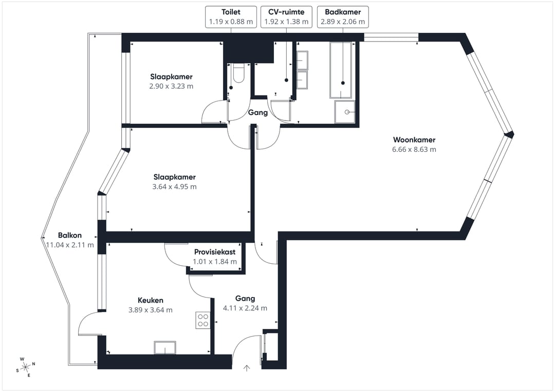 Spacious corner apartment with stunning Westerschelde view and private garage — 50