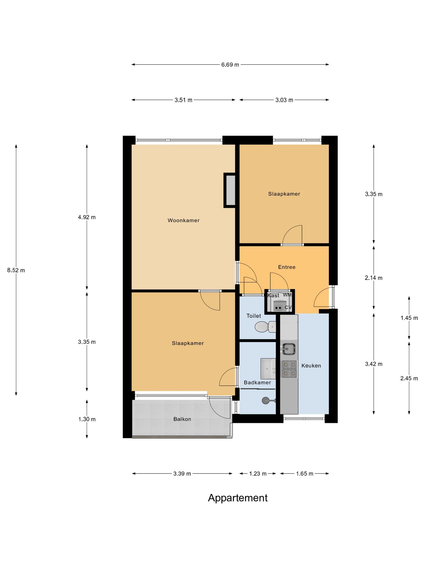 Charming three room corner apartment with balcony on a top location — 25