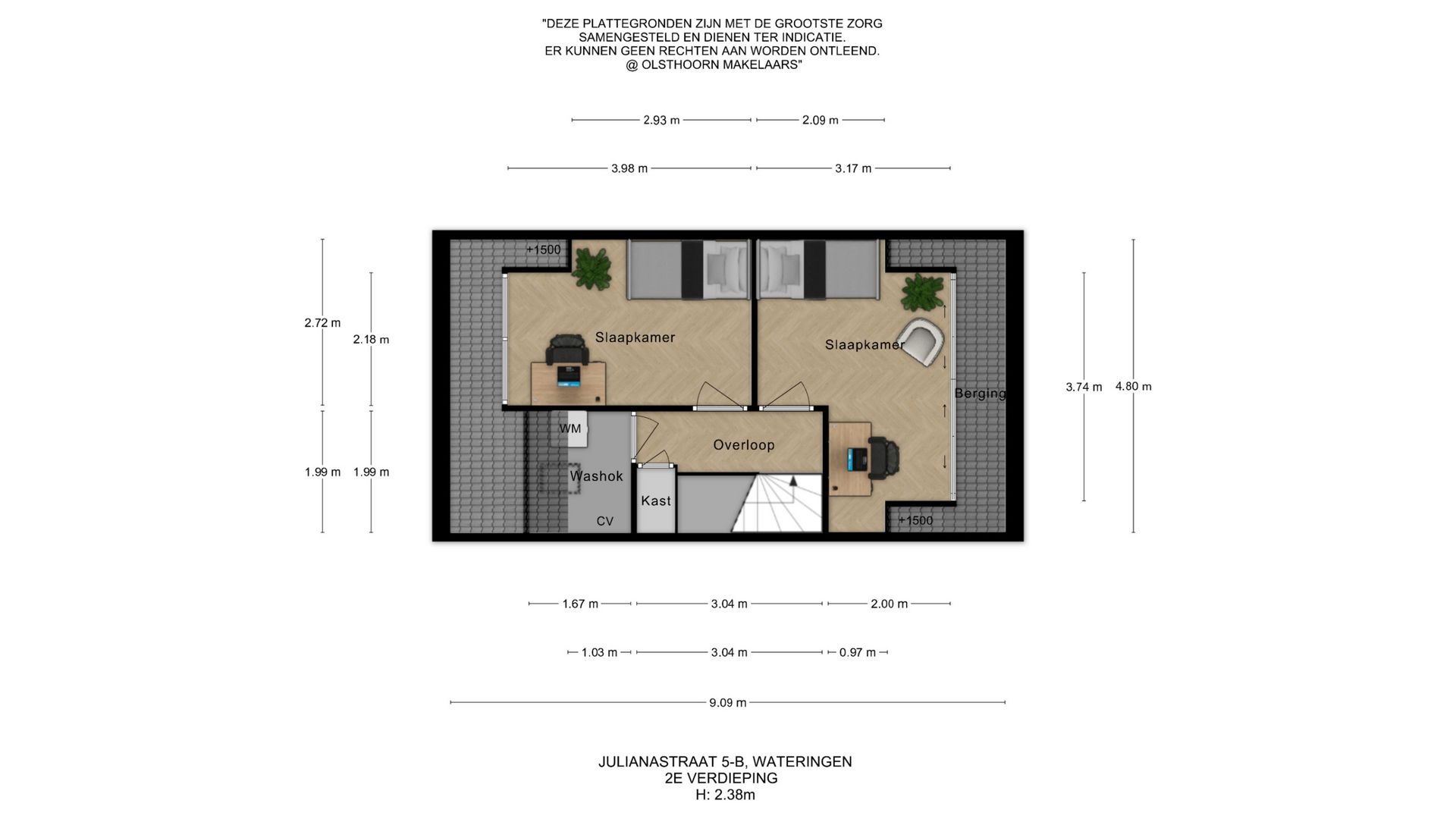 Move-in ready townhouse with 5 bedrooms and extended living room in Wateringen — 45