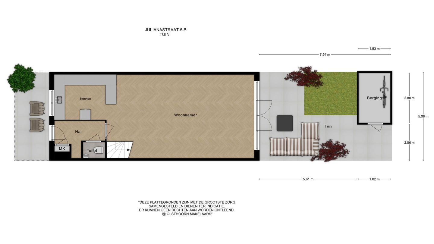 Move-in ready townhouse with 5 bedrooms and extended living room in Wateringen — 46