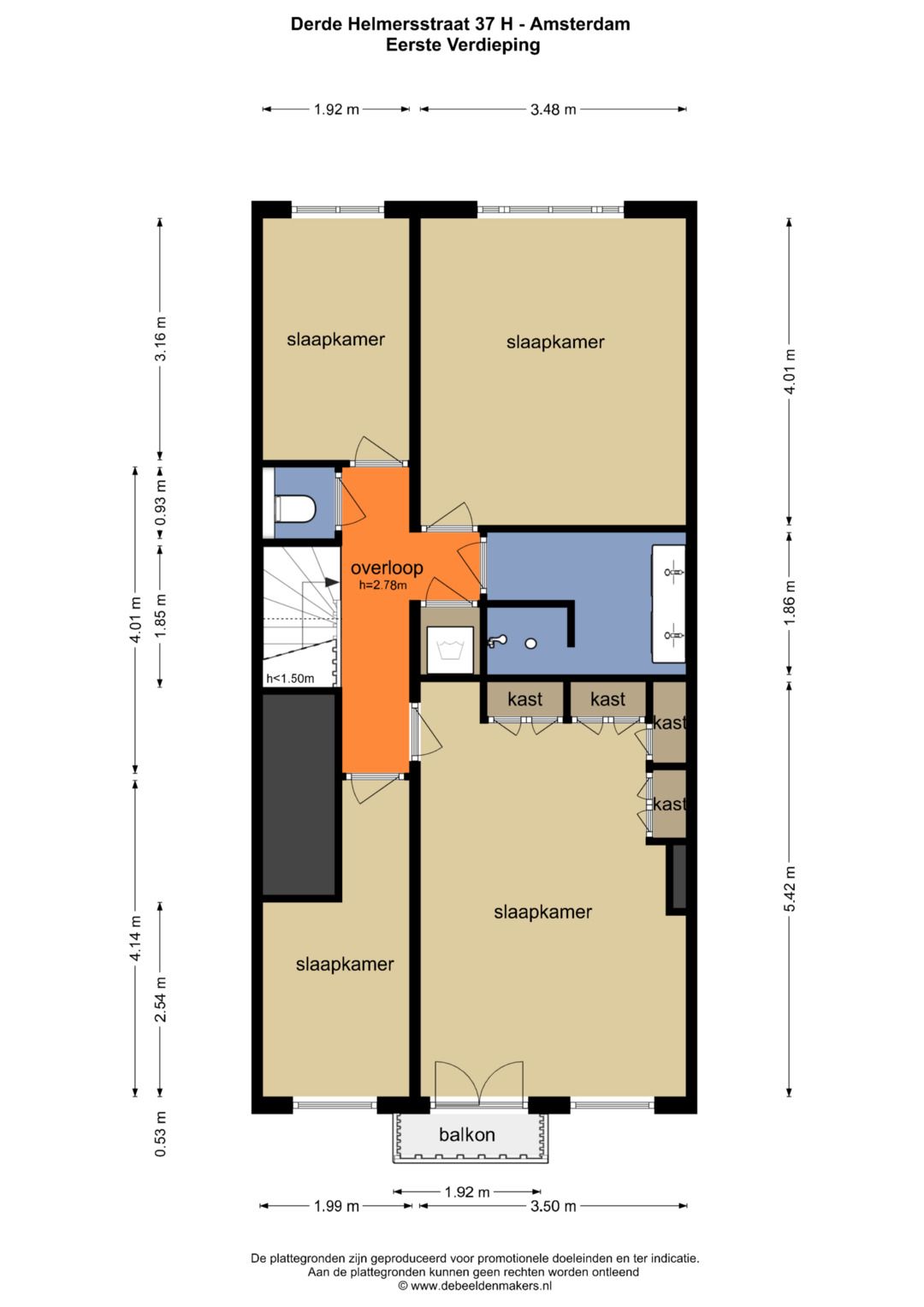 Foto 31 van Derde Helmersstraat 37-H