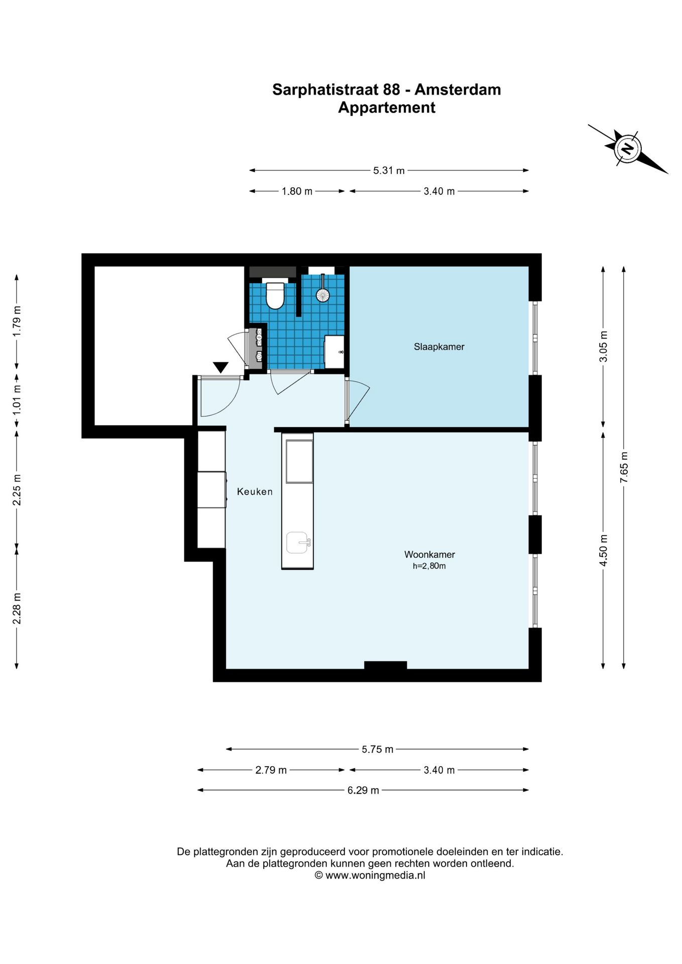 Foto 20 van Sarphatistraat 88-3A