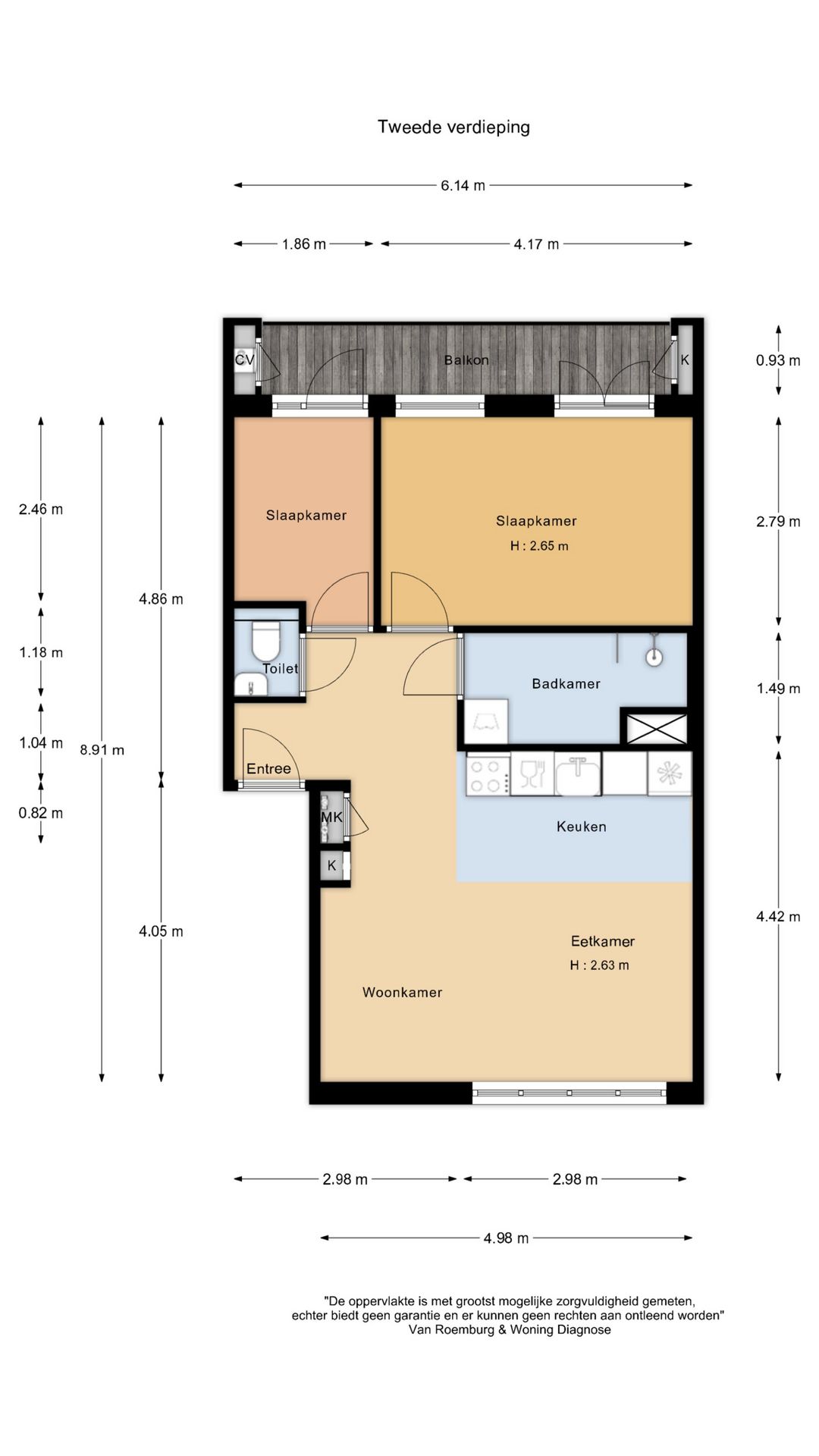 Light and modern apartment with two bedrooms and sunny south-facing balcony in Amsterdam Indische Buurt — 19