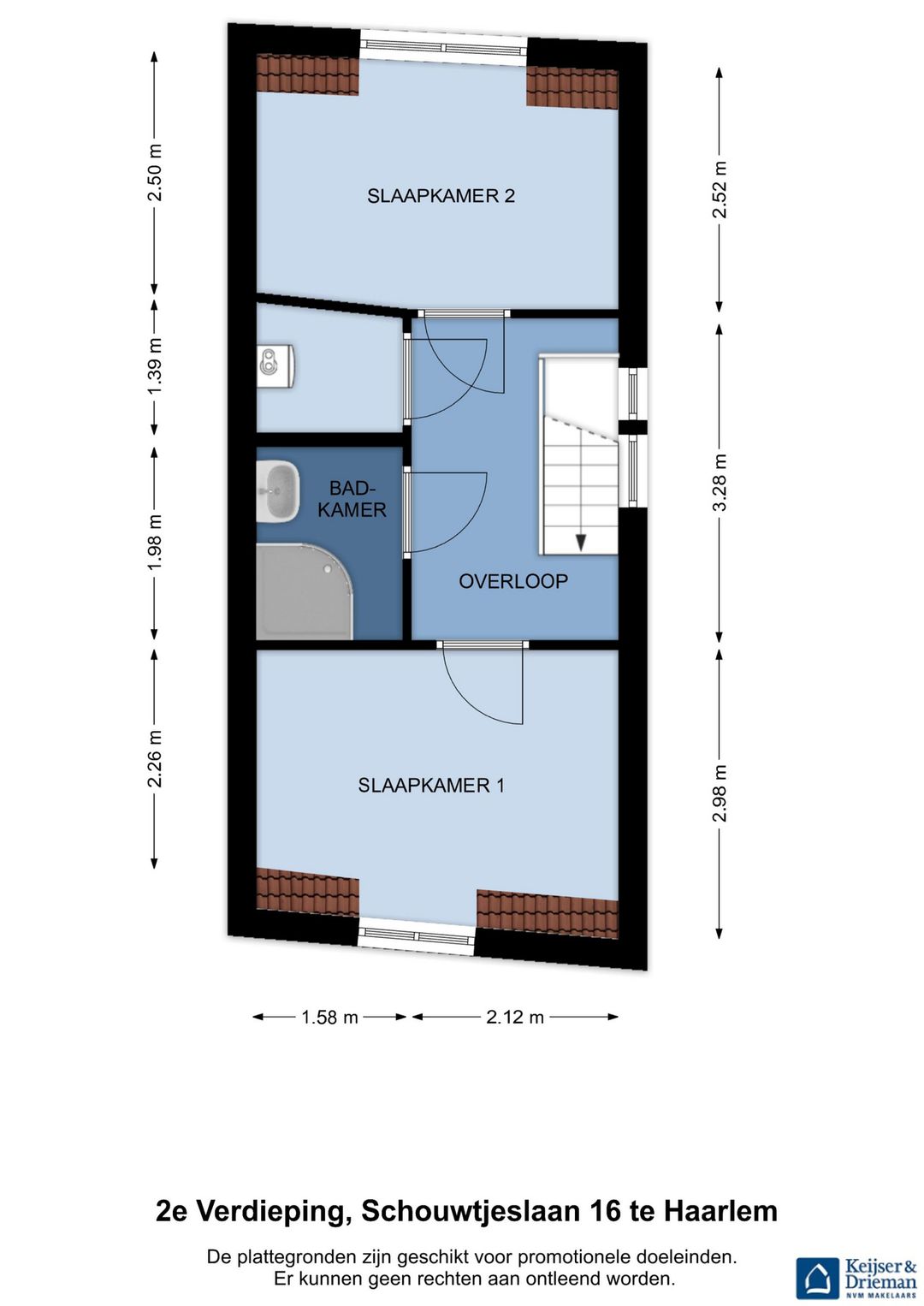 Charming upstairs apartment with 2 bedrooms and south-facing balcony in Haarlem — 35