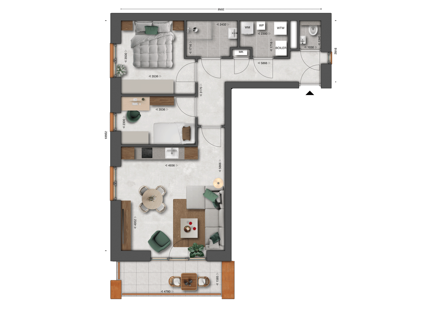 Photo 5 of Appartement type A3 (Bouwnr. 56)