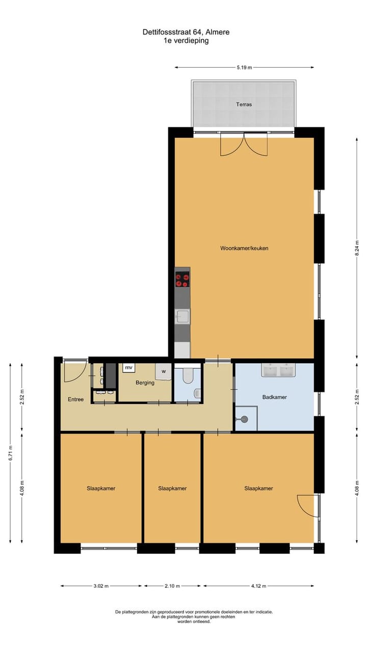 Appartement te koop: Dettifossstraat 64, Almere