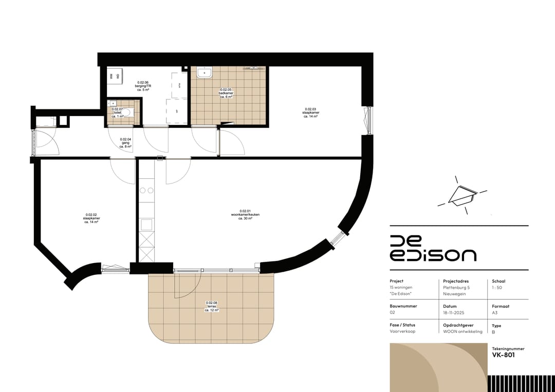 Foto 7 van Type B | 3-kamer appartement (Bouwnr. 2)