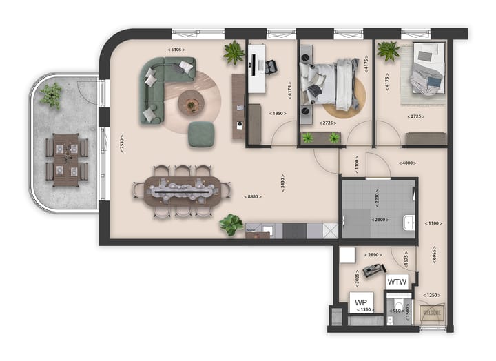 Foto 5 van Type C | 4-kamer appartement (Bouwnr. 8)