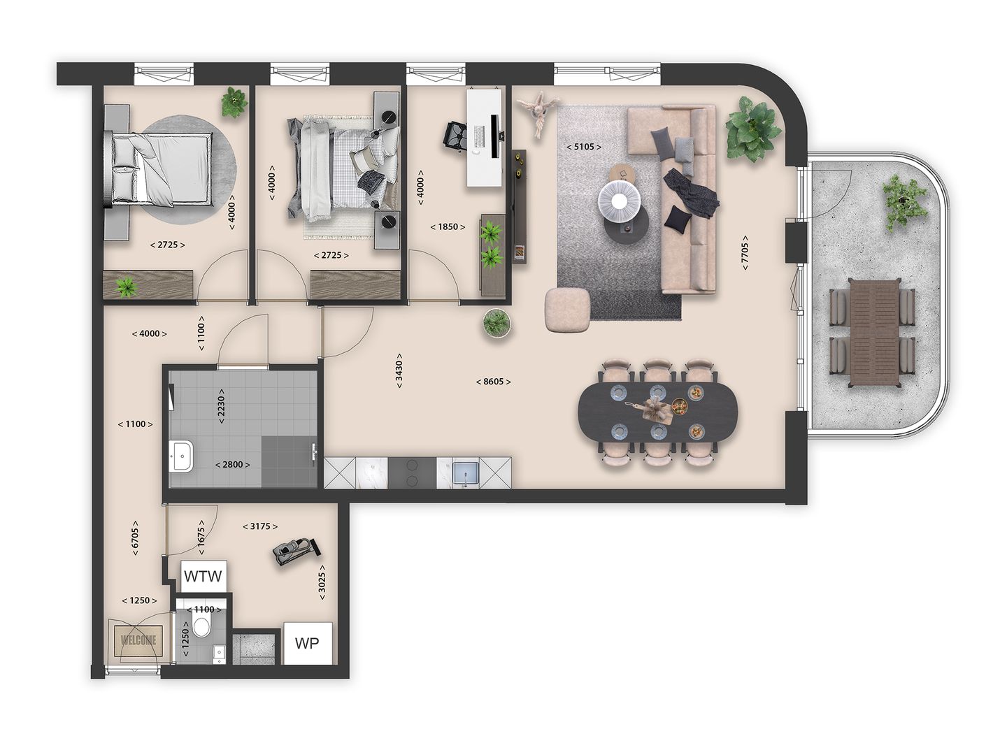 Foto 5 van Type D | 4-kamer appartement (Bouwnr. 9)