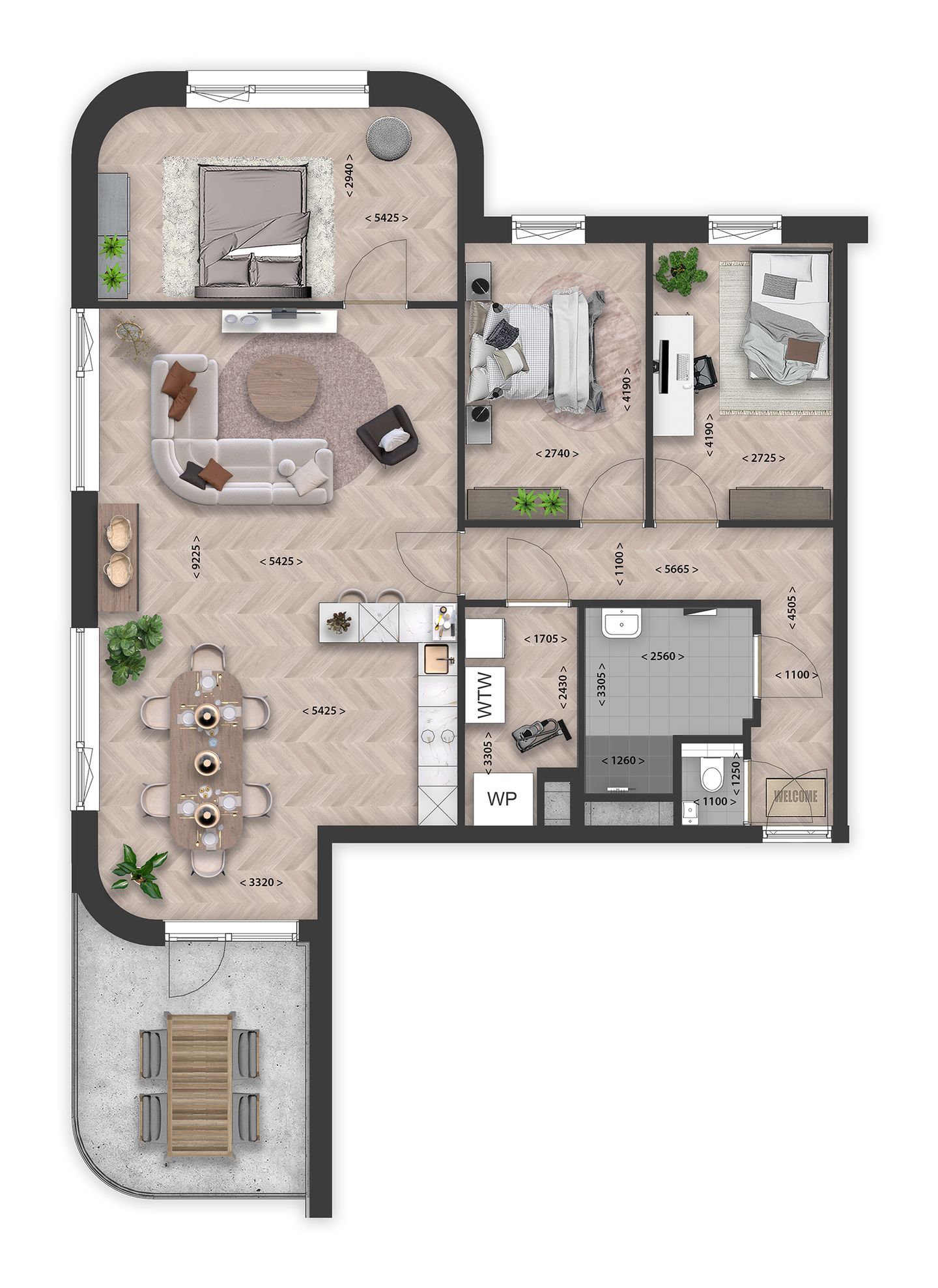 Foto 5 van Type H | 4-kamer appartement (Bouwnr. 13)