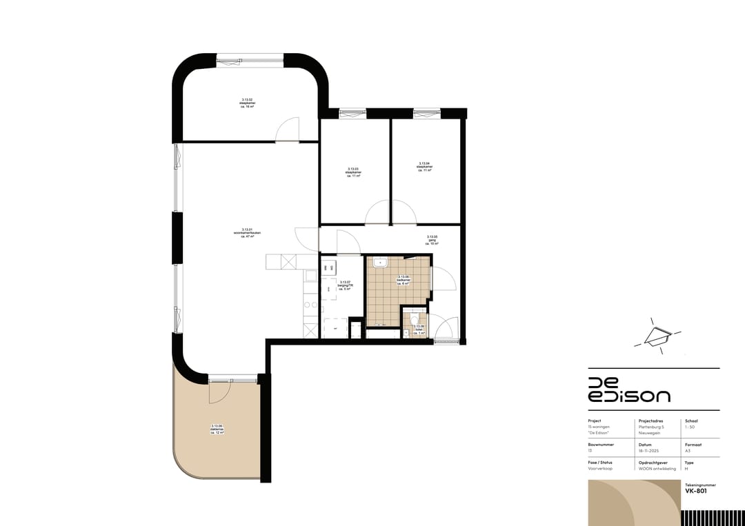 Foto 7 van Type H | 4-kamer appartement (Bouwnr. 13)